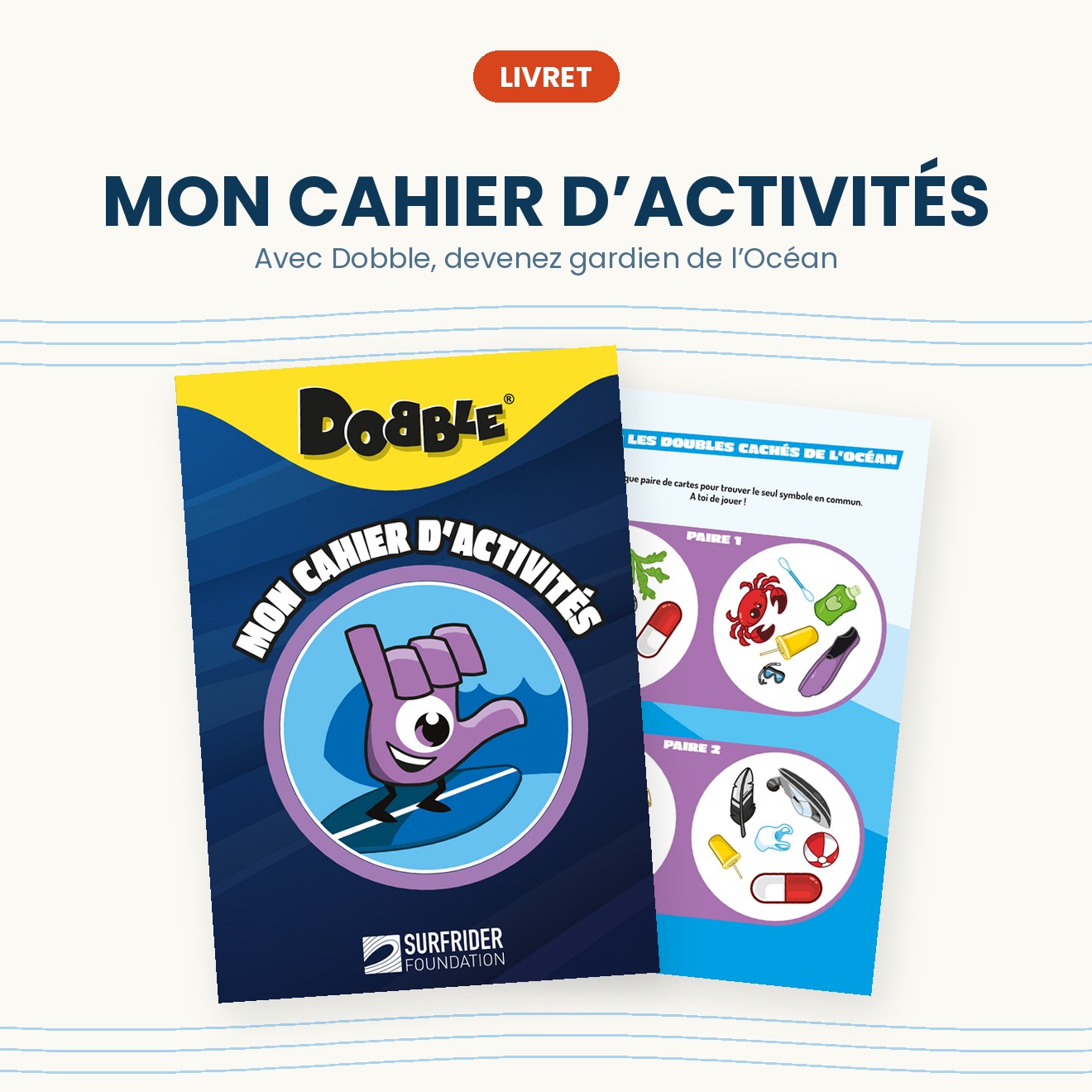 Mon cahier d’activités Dobble x Surfrider